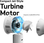Bluefeel Portable Handheld Turbo Fan, 5-Speed Mini Personal Fan - Image 2