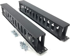 2 Pack 1U 12 Slot Horizontal Rack Mount Cable Management Organizer Plastic 19" by Followme
