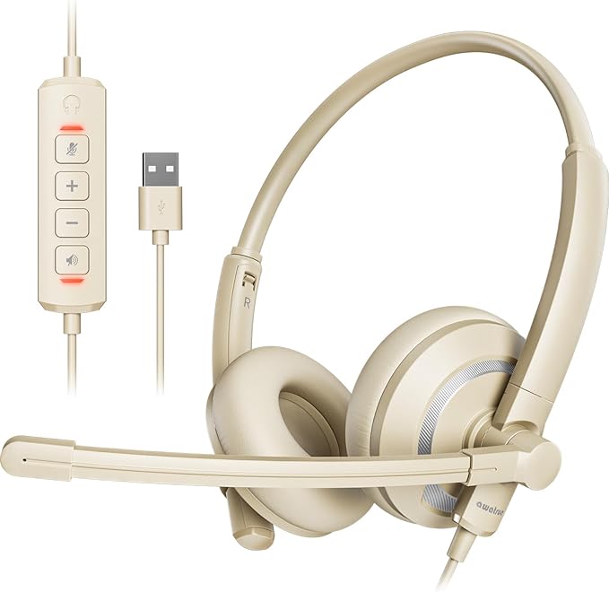 USB Headset with Microphone for PC Laptop by awatrue
