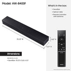 Samsung B-Series Soundbar HW B400F 2.0 ch Soundbar - Image 2
