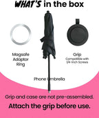 3 in 1 Magnetic Umbrella Sunshade Collapsible Expandable Phone Grip & Stand - Image 6