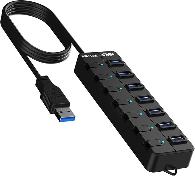 VEMONT 7-Port USB 3.0 Hub Suitable by VEMONT