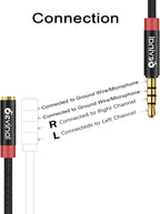 Devinal 3.5mm TRRS Headphone Extension Cable, 1/8" inch Female 4-Pole to Male - Image 5