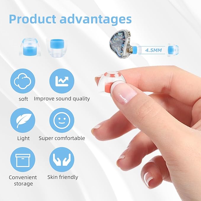 OKCSC 2 Pieces Liquid Silicone Eartips, Breathable Silicon Eartips Set - Image 4