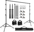 10.2x10Ft Heavy Duty Backdrop Stand, MSKIRA Adjustable Backdrop Support System by MSKIRA