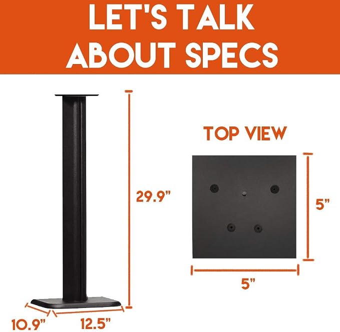 ECHOGEAR Universal Floor Speaker Stands - Image 9