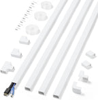 Cord Covers for Wires on Wall Extra-Long, 13.12ft TV Cord Hider Kit, Paintable by ZhiYo
