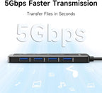 MOKiN USB 3.0 Hub, 5-Port Ultra Slim Data USB Extender - Image 2