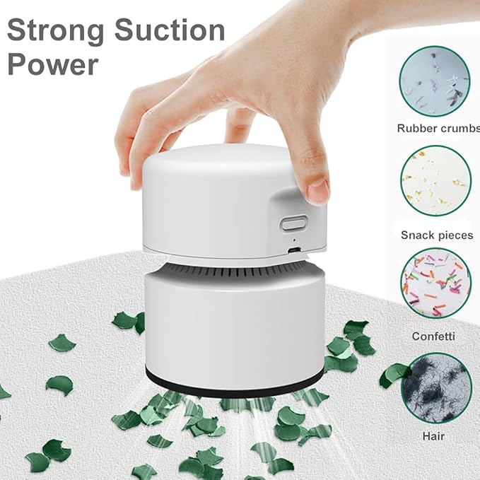 ODISTAR Desktop Vacuum Cleaner, Mini Table dust Sweeper Energy Saving - Image 3