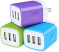 USB Charger Cubes, Wall Charger Adapter, Sicodo 3Pack Universal Travel 3.1A 3 by Sicodo
