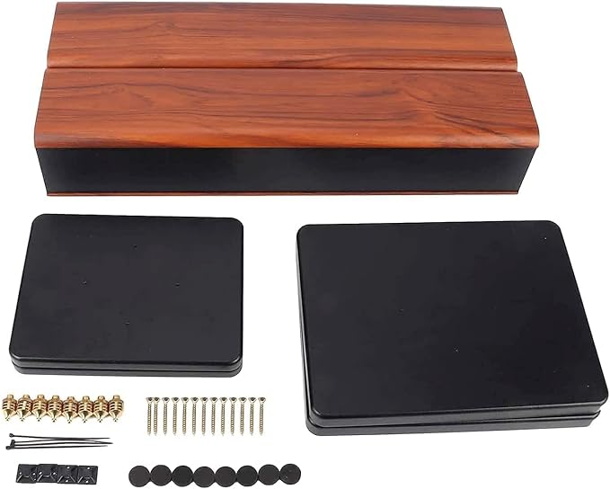 Wood Grain Speaker Stands 36 Inch Universal Floor Speaker Stand Pair Heavy Duty - Image 8