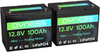 12V 100Ah Mini LiFePO4 Battery 2 Pack Group 24, 12 Volt Deep Cycle Lithium by Dyness