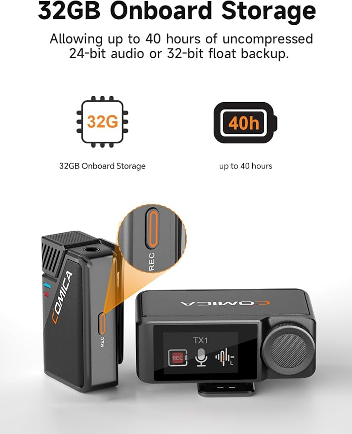 COMICA BooMax Wireless Lavalier Microphone System, 32-Bit Float Mic - Image 4