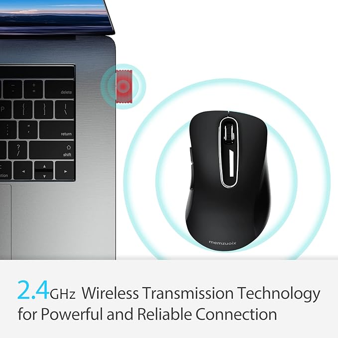memzuoix 2.4G Wireless Mouse, 1400 DPI Computer Mouse - Image 2