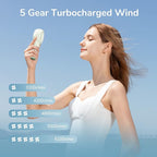 JISULIFE Portable Handheld Turbo Fan, 4000mAh USB Rechargeable Personal Battery - Image 7