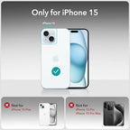 ESR 3+2 Pack for iPhone 15 Plus Screen Protector, 3 Black Edge Tempered-Glass - Image 9