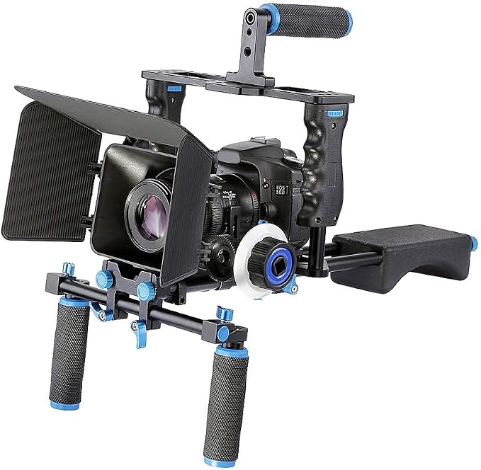 Shoulder Rig Stabilizer Kit, Aluminum Alloy Camera Stabilizer Cage - Image 7