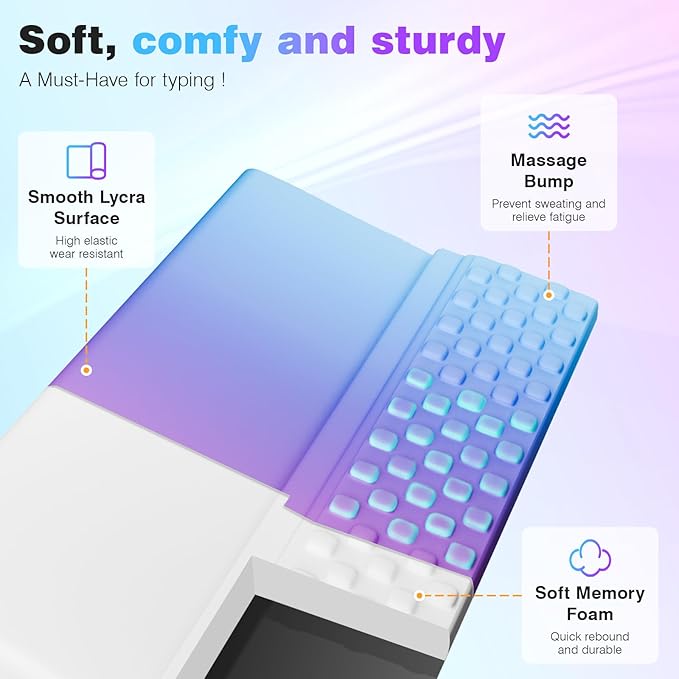 Ospelelf Ergonomic Keyboard Wrist Rest Pad Comfortable Keyboard Stand Riser - Image 3