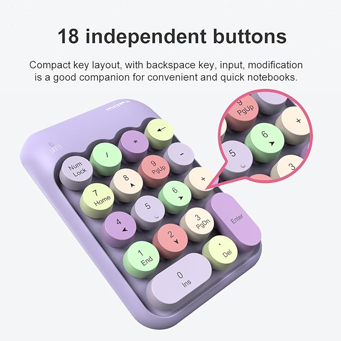 Lomiluskr Cute Wireless Number Keypad - Image 5