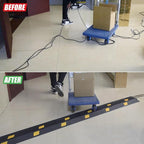 6 Pack 2-Channel Rubber Cable Protector Ramp, Visible at Night, Durable Rubber - Image 5