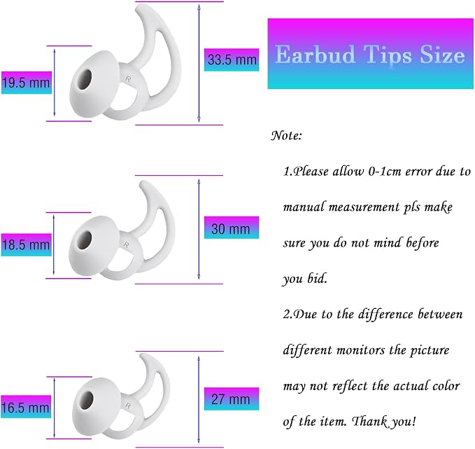 Earbud Replacement Tips Silicone Earbud Tips Compatible - Image 2