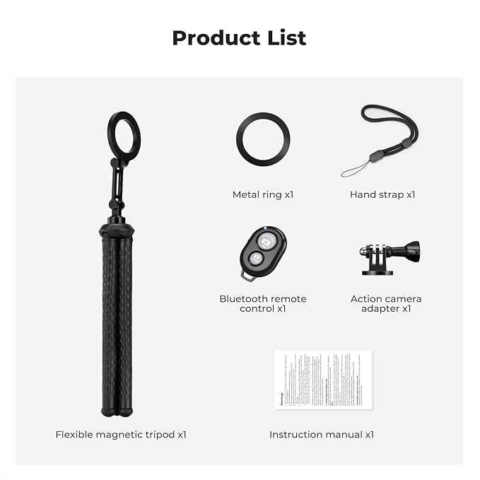 K&F Concept Flexible Tripod, Magnetic Flexible Phone Stand - Image 9