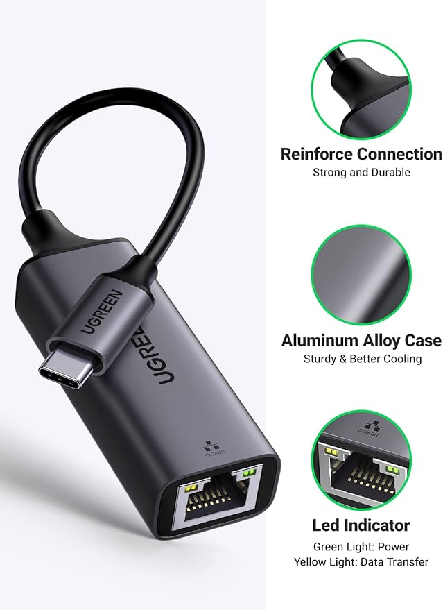 UGREEN USB C to Ethernet Adapter, Driver-Free, Compatible - Image 6