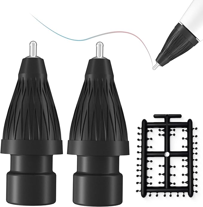 Upgraded Pencil Tips fits for Apple 2nd 1st Gen USB-C iPad Pro Pencil, No Wear by REEYEAR