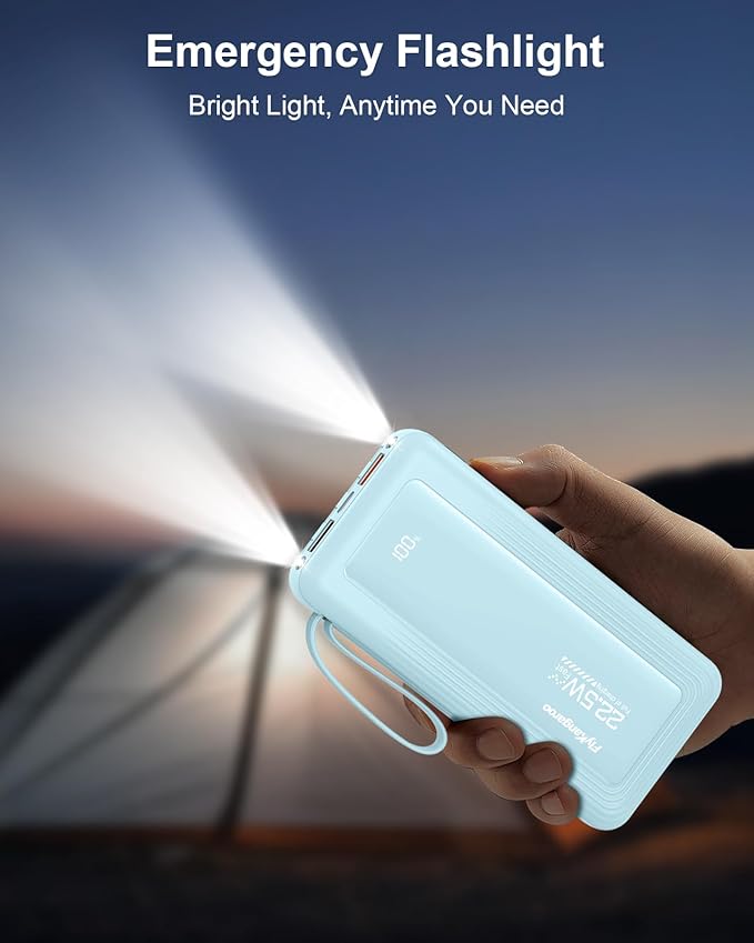 Portable Charger with Built in Cables, Slim 10000mAh Fast Charging 22.5W Power - Image 8