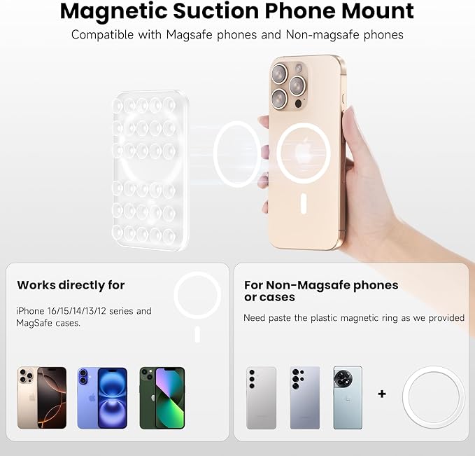 Patented Magnetic Sticky Phone Suction Grip Mount - Image 2