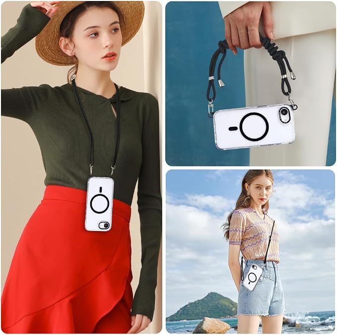 for iPhone 16e Case with Adjustable Phone Lanyard Strap, Compatible with MagSafe - Image 6