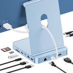 Upgraded 11 in 1 USB C Hub for iMac 24 inch USB Hub 2021 2023 2024 Support M.2 by PULWTOP