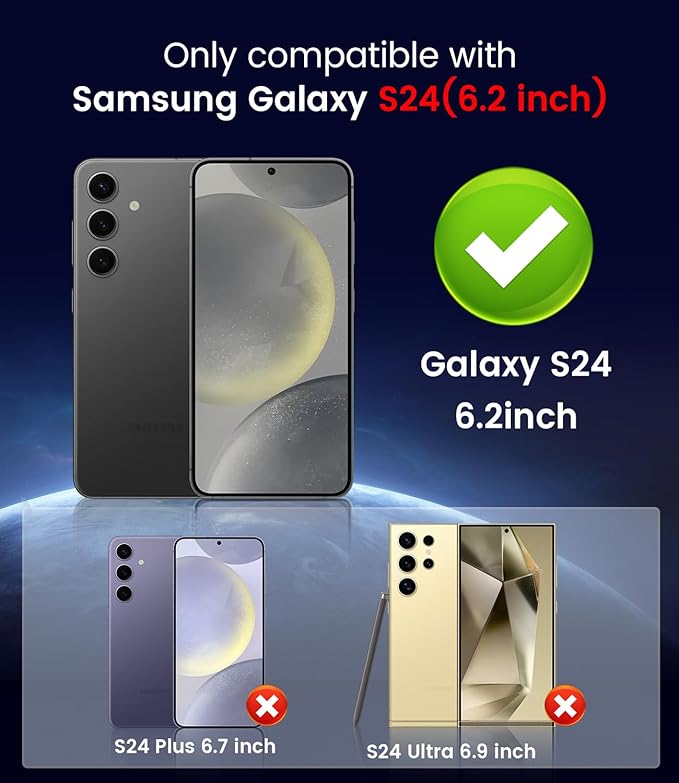 Magnetic for Samsung Galaxy S24 Case Slim Soft Silicone Bumper Shockproof - Image 2