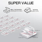 100PCS Cable Clips, Adhesive Wire Clips Strong Cord Clips Wire Holders - Image 2