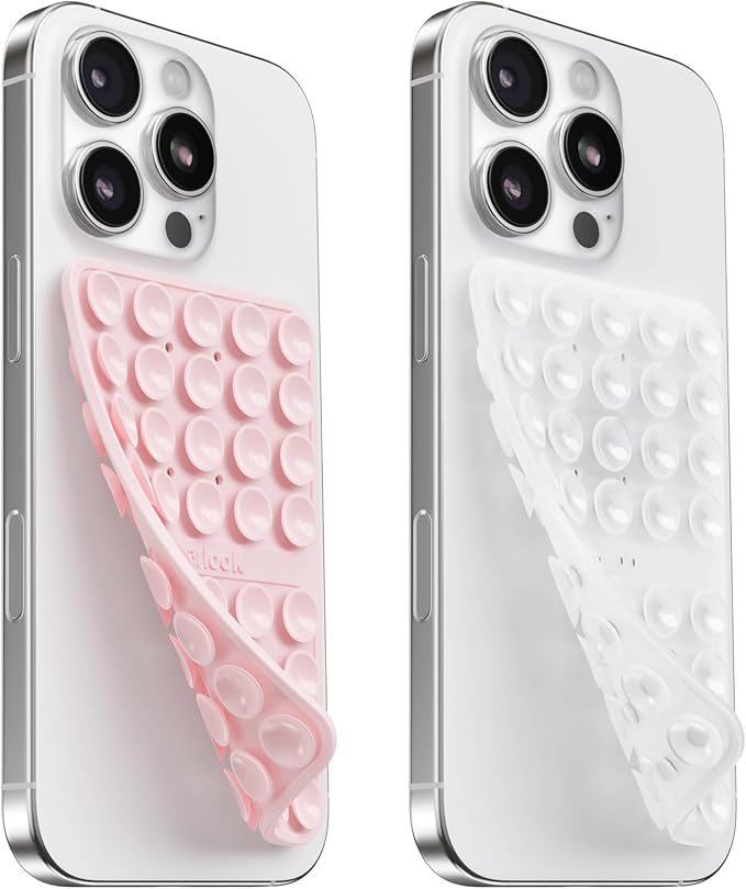 2PCS Silicone Suction Cup Phone Case Mount Double Sided, Hands-Free Phone by KlearlookMaximizedClarity