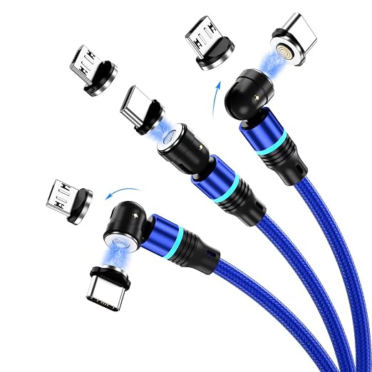 Magnetic Charging Cable 540° Rotation Magnet Phone Charger USB C Cable 3A Fast - Image 6