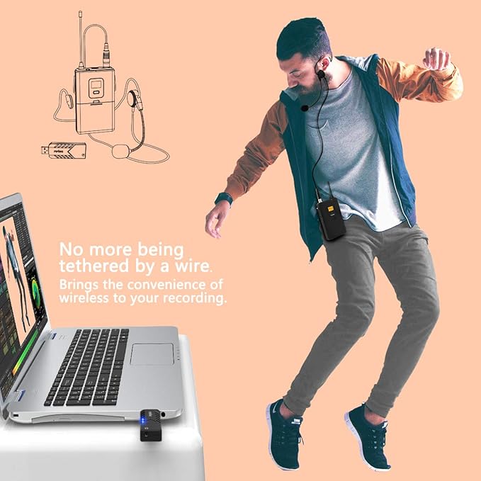 FIFINE Wireless Microphones for Computer, USB Wireless Microphone System for PC - Image 2