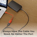 BLACK+DECKER USB C to USB A Adapter, USB C Male to USB Female Adapter Nylon - Image 6