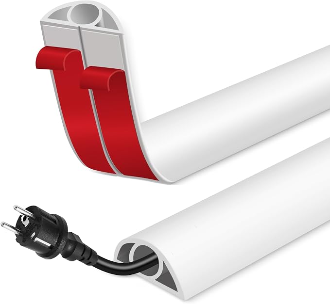 Floor Cord Cover for Wires on Floor Self Adhesive Cord Hider Floor Cable by EYAYEN