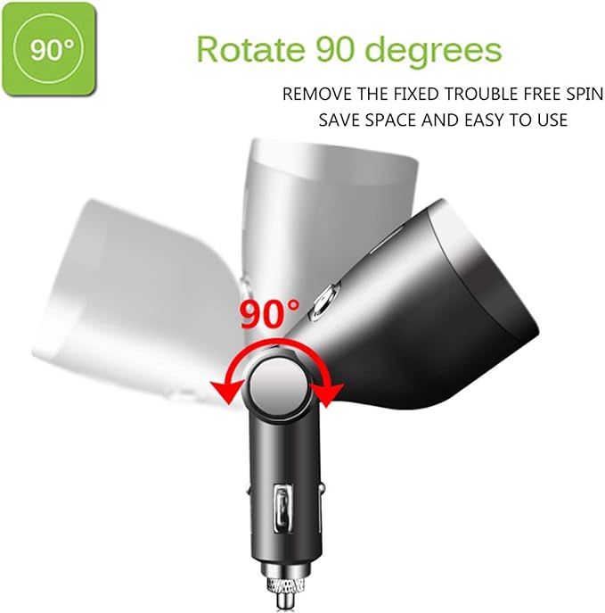 Car Charger, 120W 3-Socket Cigarette Lighter Power Adapter DC Splitter 3.1A - Image 5