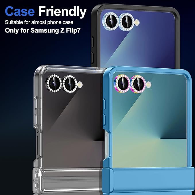 for Samsung Galaxy Z Flip 7 Camera Lens Protector, Individual Metal Ring - Image 7