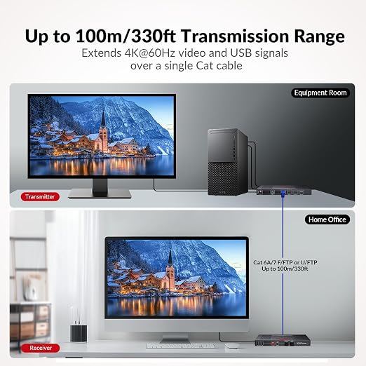 AV Access HDBaseT 3.0 HDMI KVM Extender, Uncompressed 5K@60H 4K@120Hz up to - Image 5