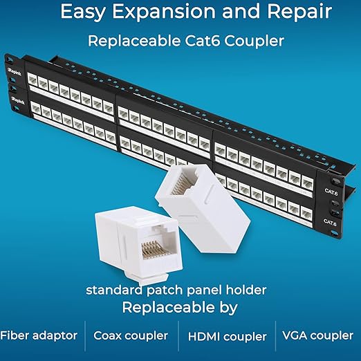 Rapink 48 Port Cat6 Patch Panel - Image 3