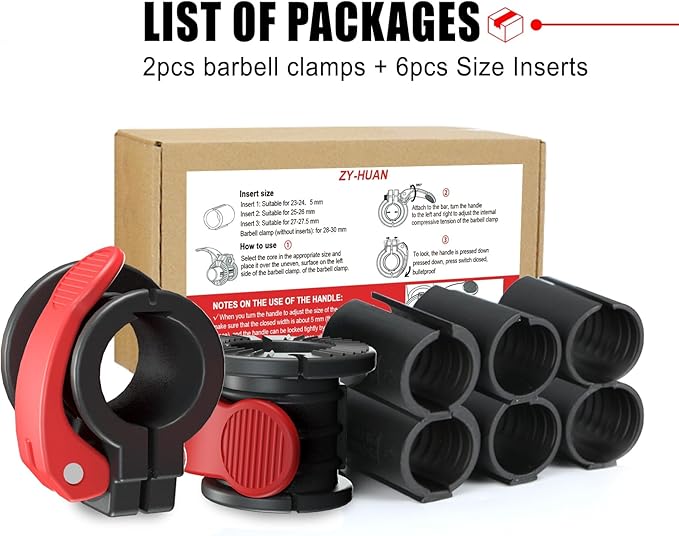 Barbell Clips 1 Inch Quick Release Weight Clamps 0.9-1.18inch Multi-Size - Image 6