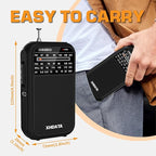 XHDATA D220 Portable Radio AM FM SW Shortwave Receiver Pocket Radios, 2 AA - Image 2
