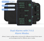 uscce Digital Dual Alarm Clock Radio - Image 3