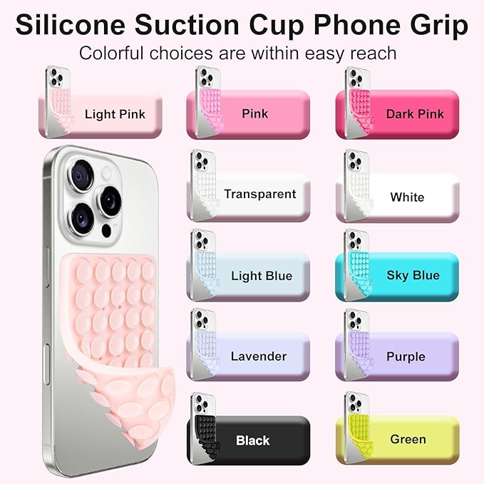 1 Pack Silicone Suction Cup Phone Case Mount Double Sided, Phone Accessories - Image 2