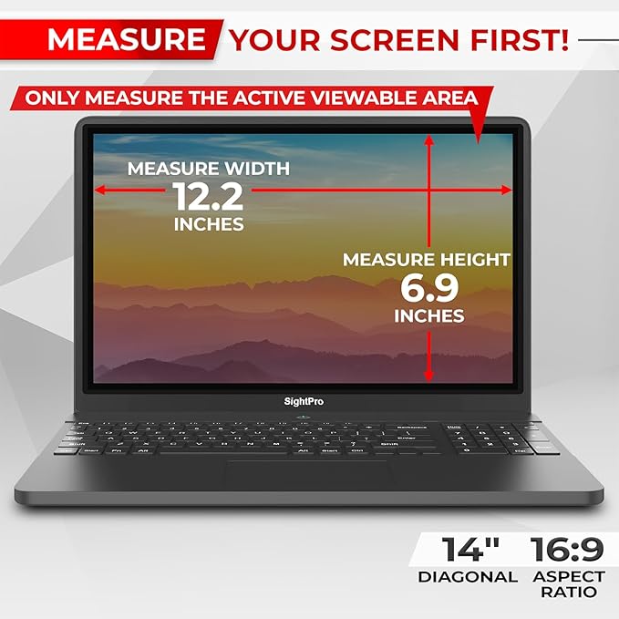Magnetic Laptop Privacy Screen 14 Inch 16:9 - Image 2