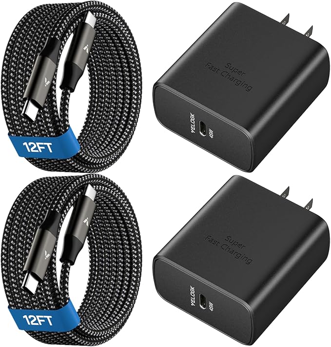 45W Super Fast Charger USB C, 45 Watt Type-C Android Phone Charger Fast by VELOGK