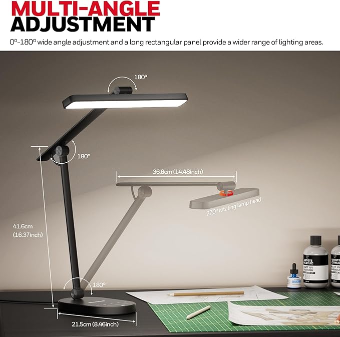 Honeywell Desk Lamp for Home Office, H4 Sunturalux™ Eye-Caring LED Desk Light - Image 4